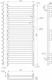 Сушка для рушників водяна Genesis-Aqua Santa 120x53 см чорний GA-51003