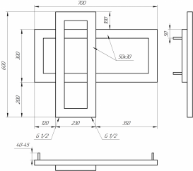 Сушка для рушників водяна Genesis-Aqua Cabri 60x70 см чорний GA-53001