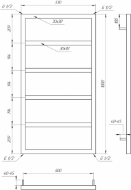 Сушка для рушників водяна Genesis-Aqua Mogiana 100x53 см чорний GA-57002