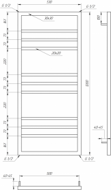 Полотенцесушитель водяной Genesis-Aqua Angel 120x53 см черный GA-62003