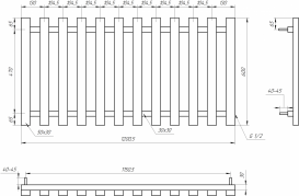 Полотенцесушитель водяной Genesis-Aqua Batteria 60x120 см нержавеющая сталь белый GA-34031