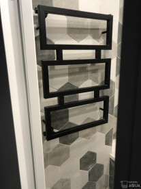 Рушникосушка водяна Genesis-Aqua Quattro 80x53 см чорний GA-1001