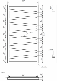 Полотенцесушитель водяной Genesis-Aqua Genesis 100x53 см черный GA-7002