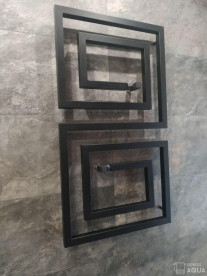 Рушникосушка водяна Genesis-Aqua Labyrinth 100x53 см чорний GA-8002