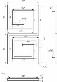 Рушникосушка водяна Genesis-Aqua Labyrinth 100x53 см чорний GA-8002