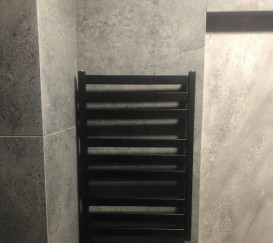 Полотенцесушитель водяной Genesis-Aqua Tristar 100x53 см черный GA-1102