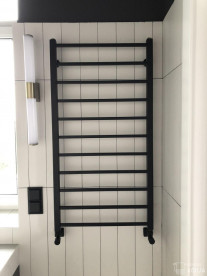 Полотенцесушитель водяной Genesis-Aqua Flat 100x53 см черный GA-1202