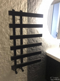 Рушникосушка водяна Genesis-Aqua Split 80x50 см чорний GA-1601