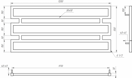 Рушникосушка  водяна Genesis-Aqua Omnia 120x55 см чорний GA-2601