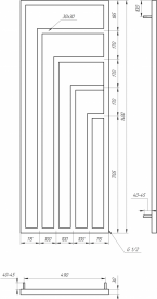 Полотенцесушитель водяной Genesis-Aqua Vero 140x53 см черный GA-3901