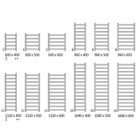 Полотенцесушитель водяной Terma BL037 96х60 см черный  WLB37096060