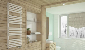 Полотенцесушитель водяной Terma Quadrus Slim 118,5х60 см SX Ral 9016 soft белый WGQUS118060KS96SX