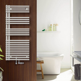 Полотенцесушитель водяной Zehnder Forma Asym 116,1х49,6 см правый белый LFAR-120-050-9016