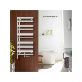 Полотенцесушитель водяной Zehnder Forma Asym 116,1х49,6 см правый c теном HOTS белый LFAR-120-050-9016-HOTS-HID