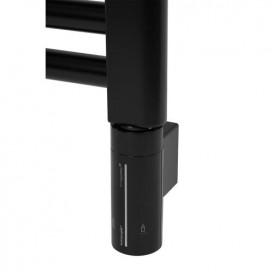 Сушка для рушників водяна Zehnder Forma Asym 116,1х49,6 см правий з тіном HOTS чорний матовий LFAR-120-050-9217-HOTS-SC