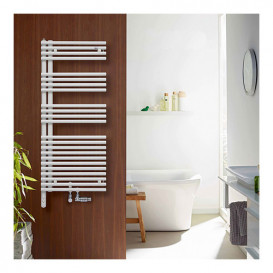 Полотенцесушитель водяной Zehnder Forma Asym 116,1х49,6 см правый c теном HOTS и кабелем белый LFAR-120-050-9016-HOTS-SC