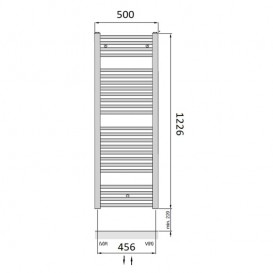Полотенцесушитель водяной Zehnder Virando 50х122,6 см черный матовый AB-120-050-05-9017