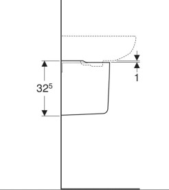 Напівп'єдестал для раковини Geberit Selnova сантехнічний фарфор білий 500.329.01.7