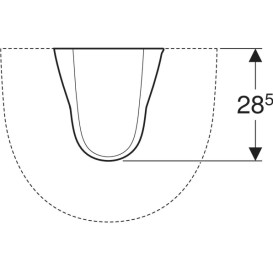 Напівп'єдестал для раковини Geberit Selnova сантехнічний фарфор білий 500.329.01.7