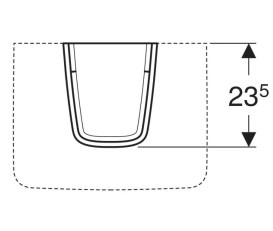 Полупьедестал для раковины Geberit Selnova Compact сантехнический фарфор белый 501.448.00.7