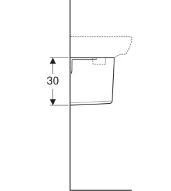 Напівп'єдестал для раковини Geberit Selnova Square сантехнічний фарфор білий 501.477.00.7