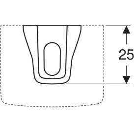 Напівп'єдестал для раковини Geberit Selnova Square сантехнічний фарфор білий 501.477.00.7