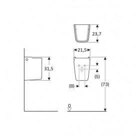 Полупьедестал для раковини Geberit Selnova Compact фарфор білий 501.448.00.1