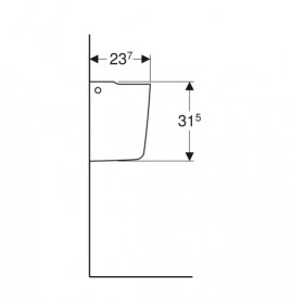 Полупьедестал для раковины Geberit Smyle фарфор белый 500.575.01.1