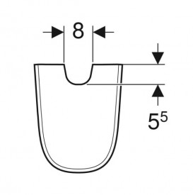 Полупьедестал для раковини Geberit Smyle фарфор білий 500.576.01.1