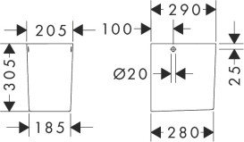 Полупьедестал для раковины Hansgrohe GladeLake S керамика белый 60104450