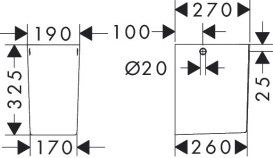 Полупьедестал для раковины Hansgrohe Xanuia Q керамика белый 60174450