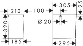 Напівп'єдестал для раковини Hansgrohe Xanuia Q кераміка білий 60175450