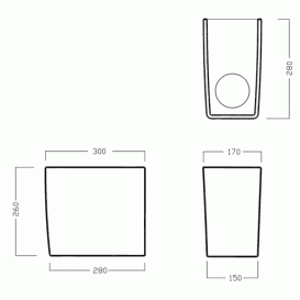 Полупьедестал для раковини Hatria Erika Pro санфаянс білий YXBK01