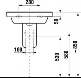 Полупьедестал для раковины Jika Cubito керамика белый H8199510000281