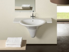 Полупьедестал для раковини підвісний Hatria Sculture білий YR4001