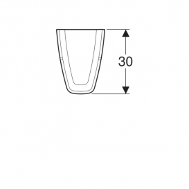Напівп'єдестал Geberit myDay санфарфор білий/спеціальне керамічне покриття 291410600