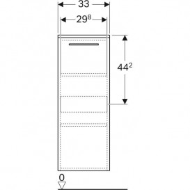 Полупенал для ванной Geberit Selnova Square 33x33,5 см подвесной ДСП лава 501.392.JK.1