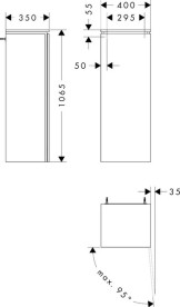 Напівпенал для ванної Hansgrohe Xilesa E 40х35 см петлі праворуч ДСП дуб кашемір 54284550