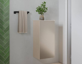 Полупенал для ванной Hansgrohe Xevolos E 40,5х37 см петли справа песочно-бежевый матовый/песочно-бежевый 54216790