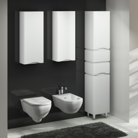 Полупенал подвесной Sanwerk Alessa Air Slim правый МДФ белый MV0000379