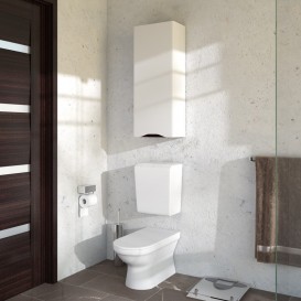 Полупенал подвесной Sanwerk Alessa Air Slim правый МДФ белый/венге MV0000593