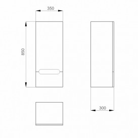 Полупенал подвесной Sanwerk Era Air левый МДФ белый MV0000423