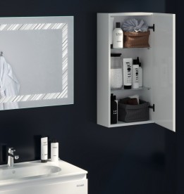 Полупенал підвісний Sanwerk Foreva Air Slim правий пластик білий MV0000806