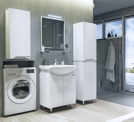 Полупенал подвесной Sanwerk Simpli Air Slim правый МДФ белый MV0000726