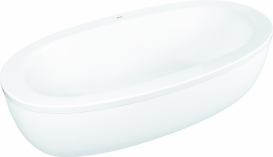 Ванна акрилова овальна PoolSpa колекція Aura 204х103 з ніжками білий PWRVO10ZN000000