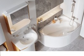 Ванна акриловая угловая PoolSpa коллекция Europa 170х115 R правая с рамой белый PWAD110ZS000000