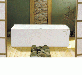 Ванна акриловая прямоугольная PoolSpa коллекция Gemini 170х80 с ножками белый PWPD810ZN000000