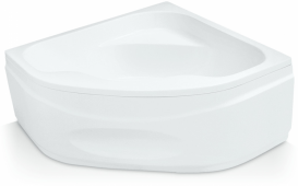 Ванна акриловая угловая PoolSpa коллекция Klio Sym 133х133 с рамой белый PWS3510ZS000000