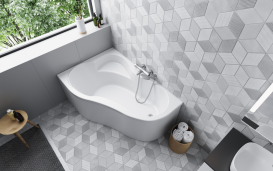 	Ванна акриловая угловая PoolSpa коллекция Leda 150х100 L левая с ножками белый PWAE510ZN000000