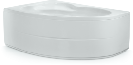 Ванна акрилова кутова PoolSpa колекція Mistral 150х105 L ліва з ніжками білий PWA3Z10ZN000000